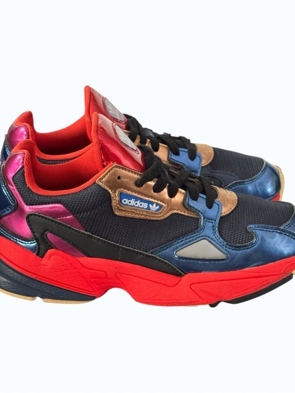 Adidas Originals Falcon Collegiate Navy Blue Red Sneakers Women’s Size 8